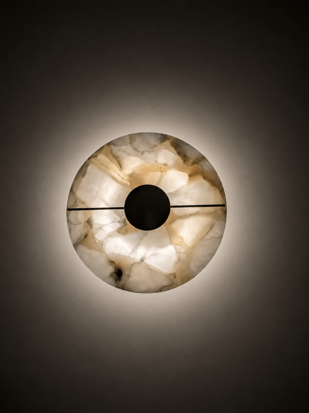 Eclipse | Round Marble Wall Sconce - Luma House