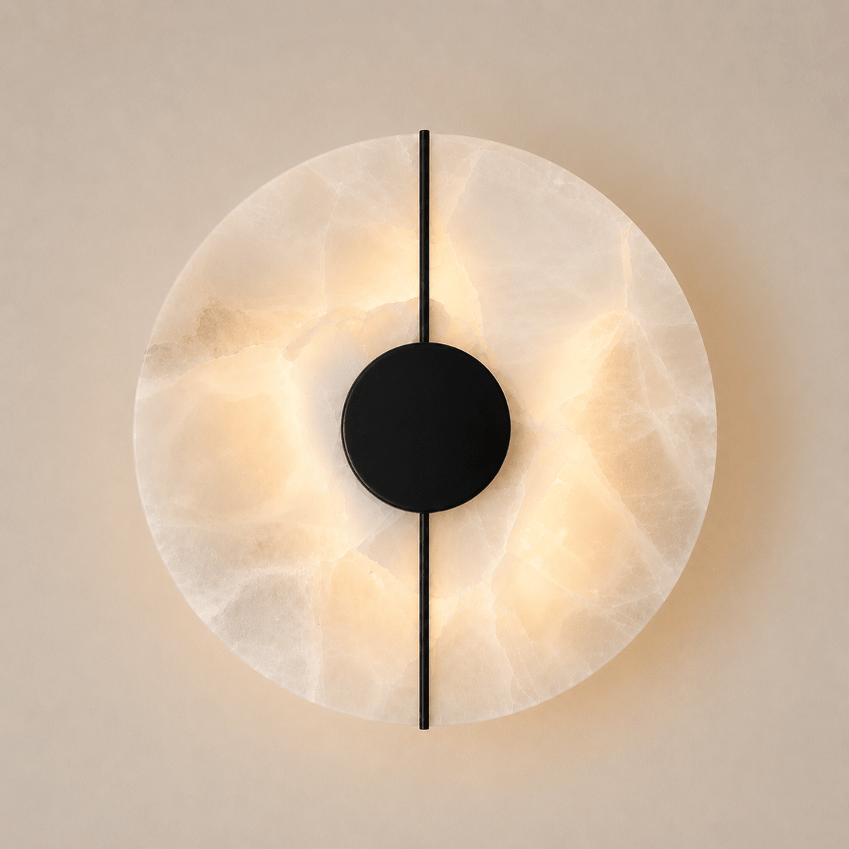 Eclipse | Round Marble Wall Sconce - Luma House