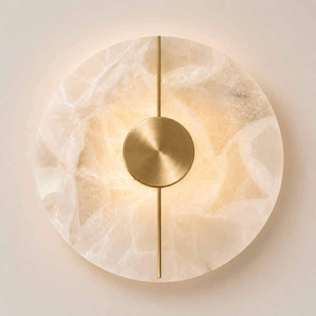 Eclipse | Round Marble Wall Sconce - Luma House