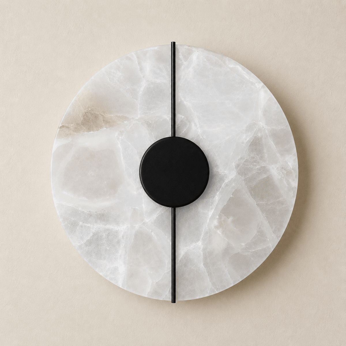 Eclipse | Round Marble Wall Sconce - Luma House