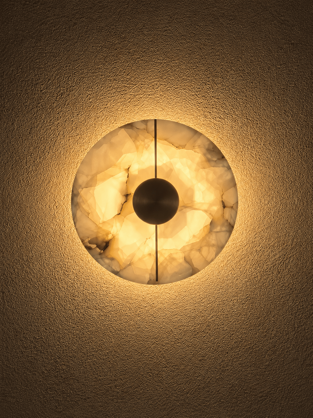 Eclipse | Round Marble Wall Sconce - Luma House