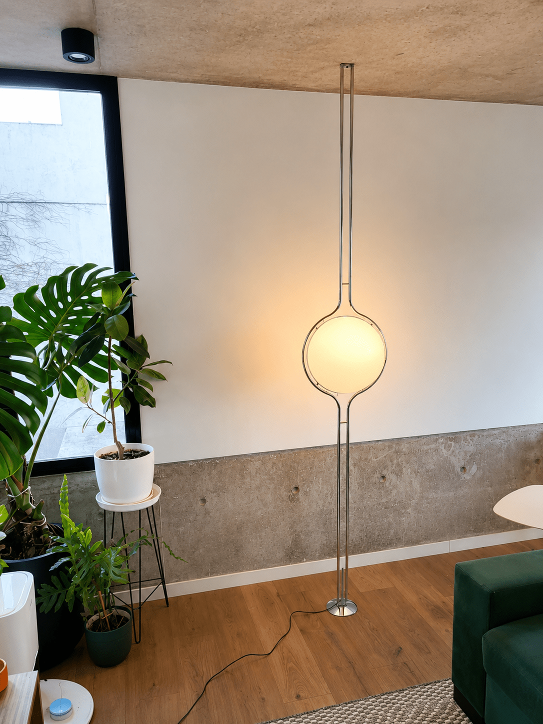 Emeric | Bauhaus Acrylic Globe Arc Floor Lamp - Luma House