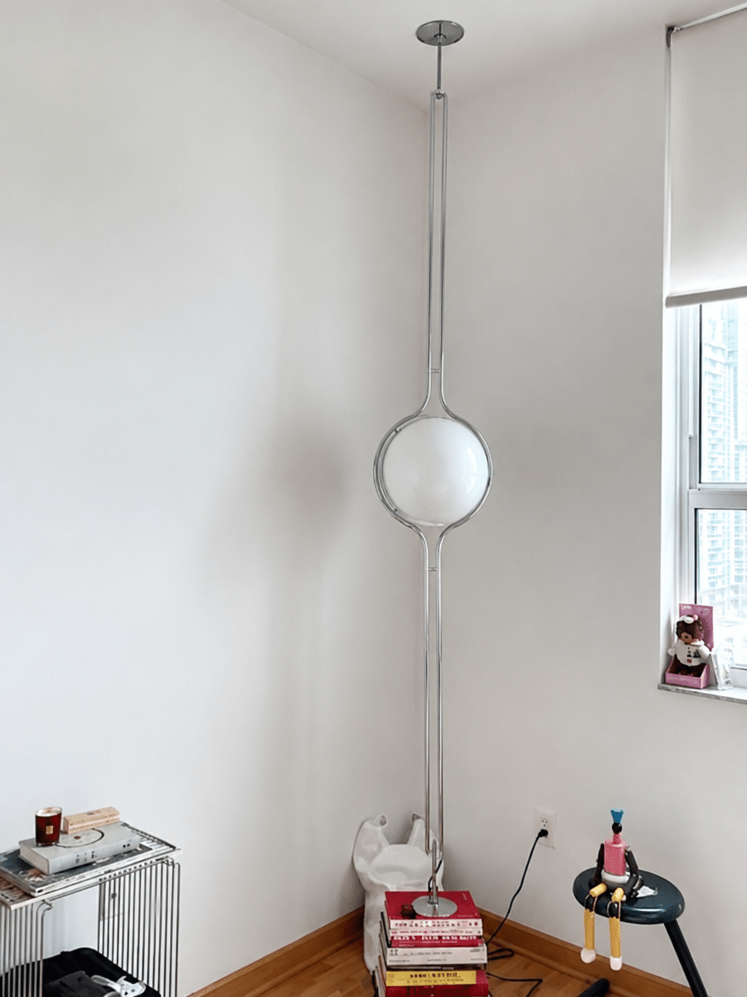 Emeric | Bauhaus Acrylic Globe Arc Floor Lamp - Luma House