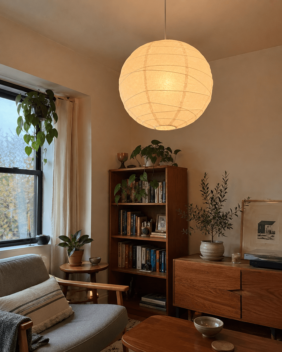 Emiko | Japanese Rice Paper Pendant Light - Luma House