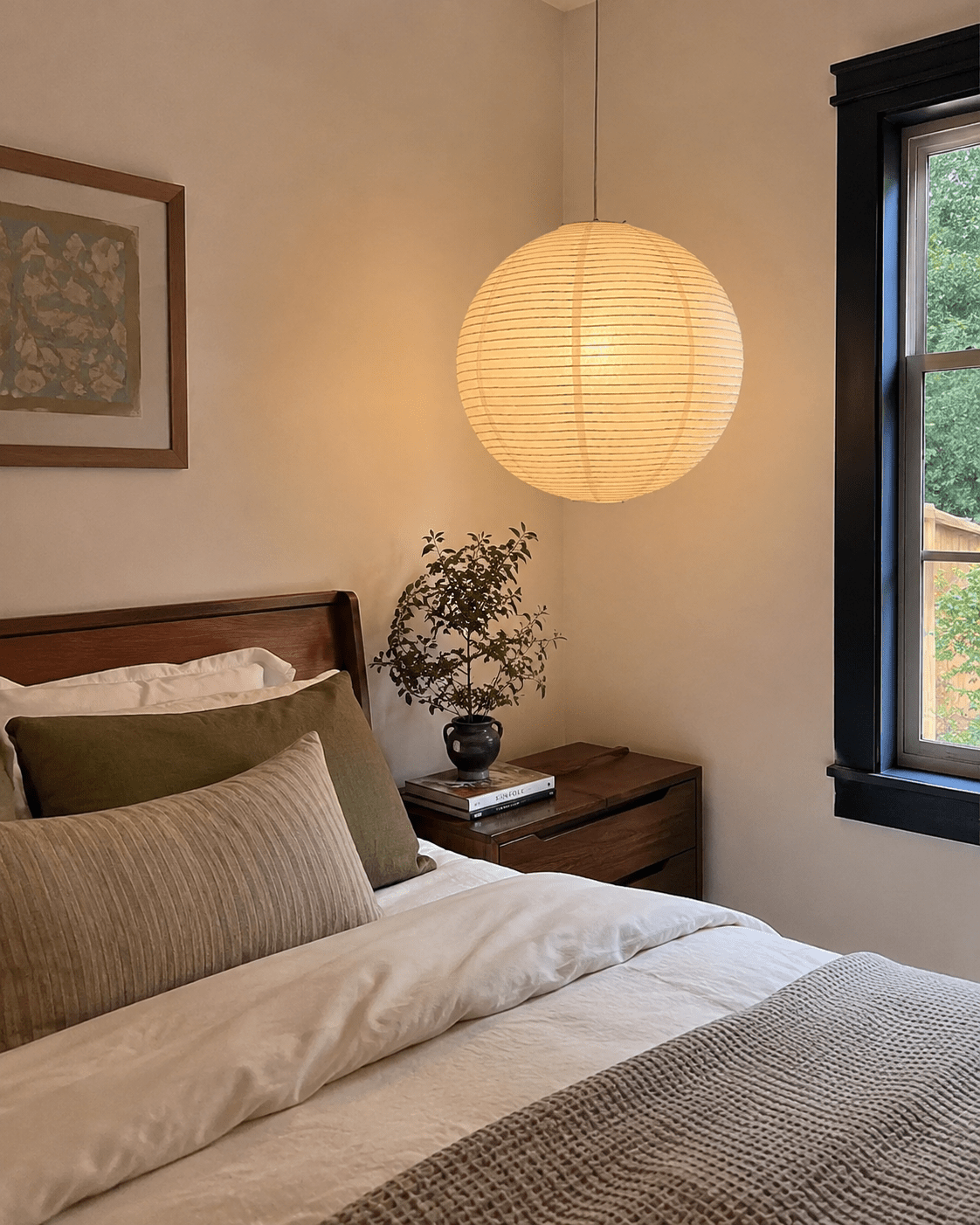 Emiko | Japanese Rice Paper Pendant Light - Luma House