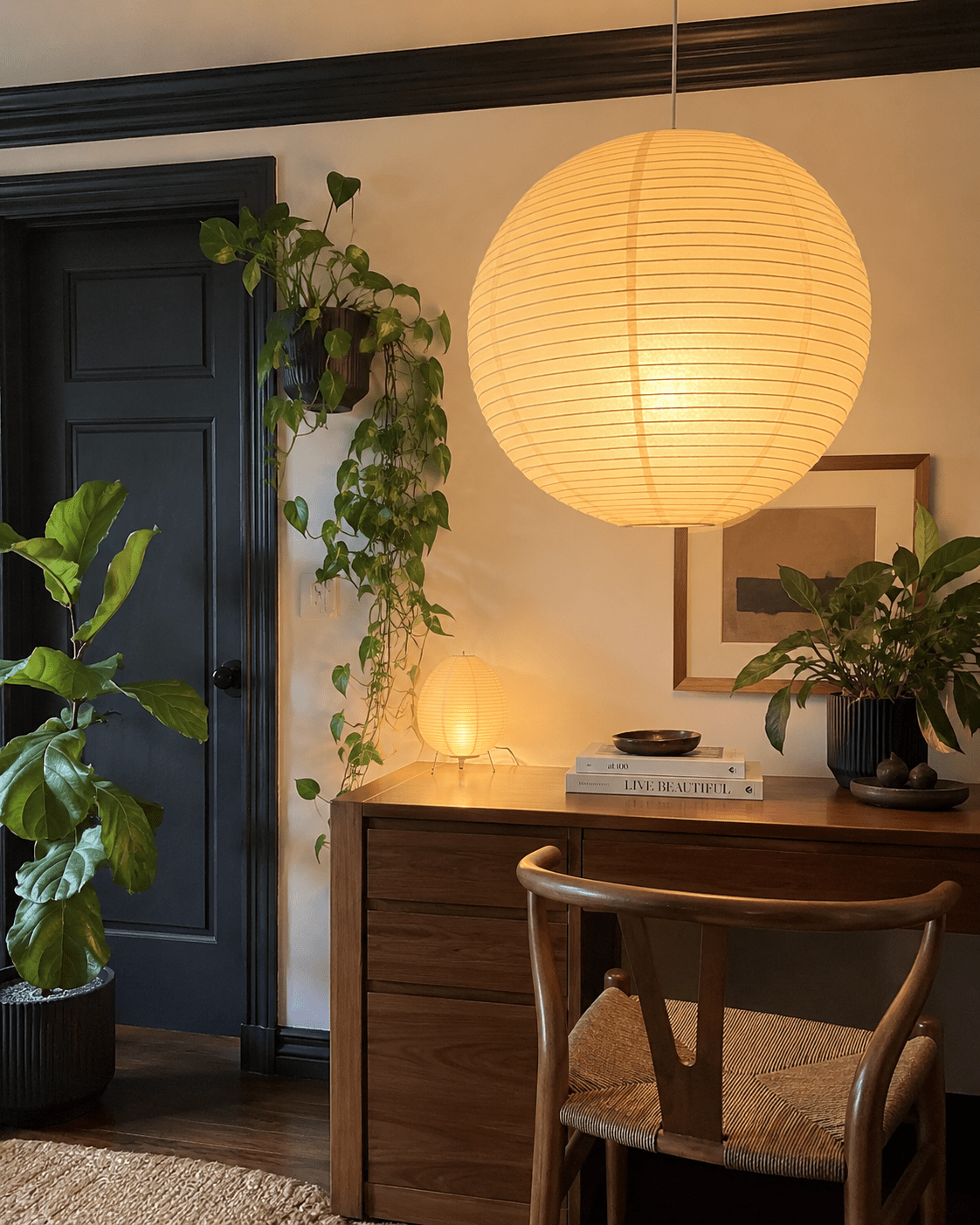 Emiko | Japanese Rice Paper Pendant Light - Luma House