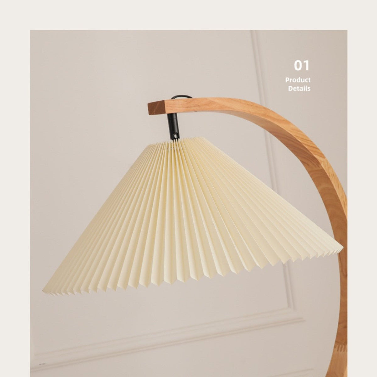 Felix | Modern Wood Floor Lamp with Side Table - Luma House