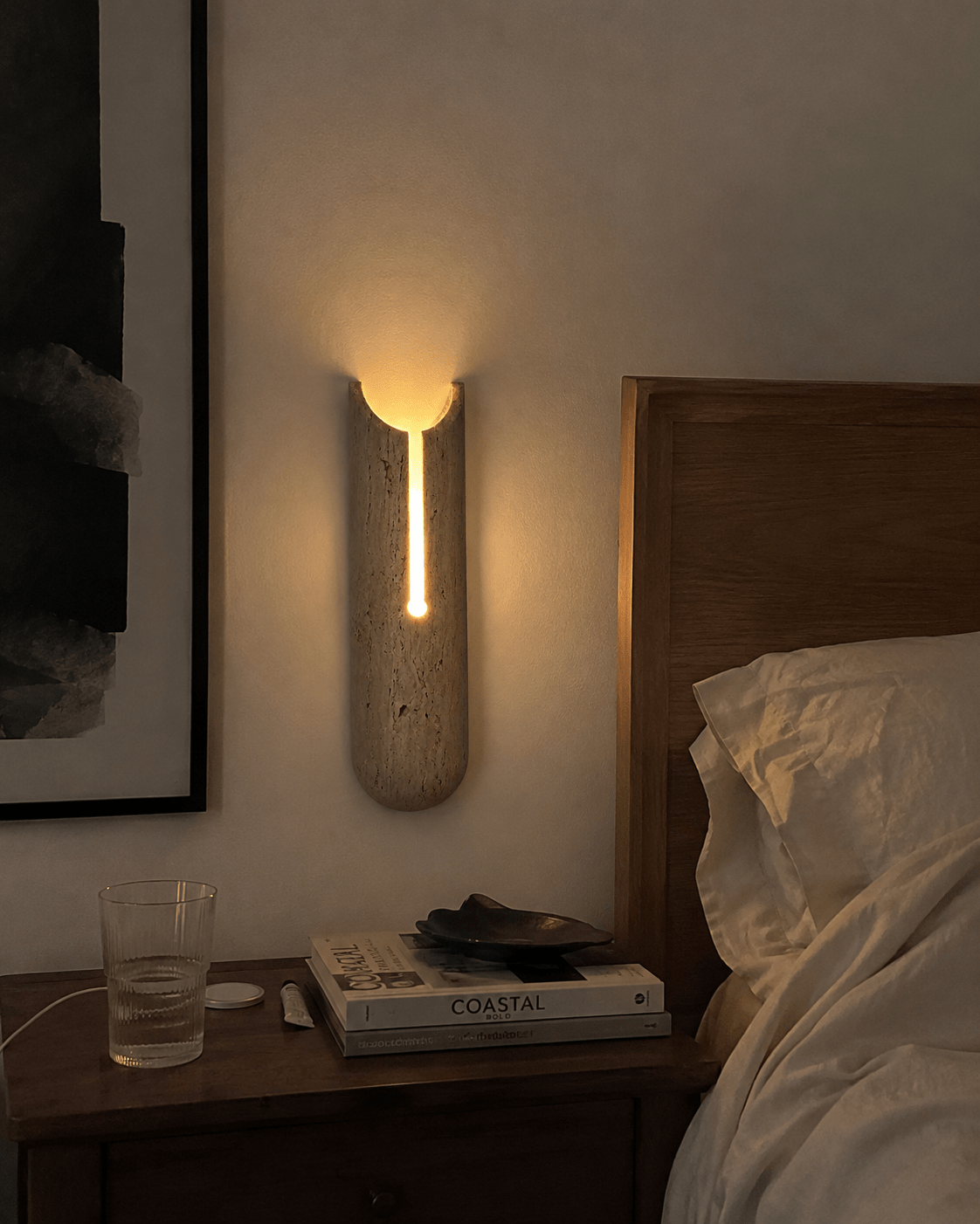 Fessa | Travertine Wall Sconce - Luma House