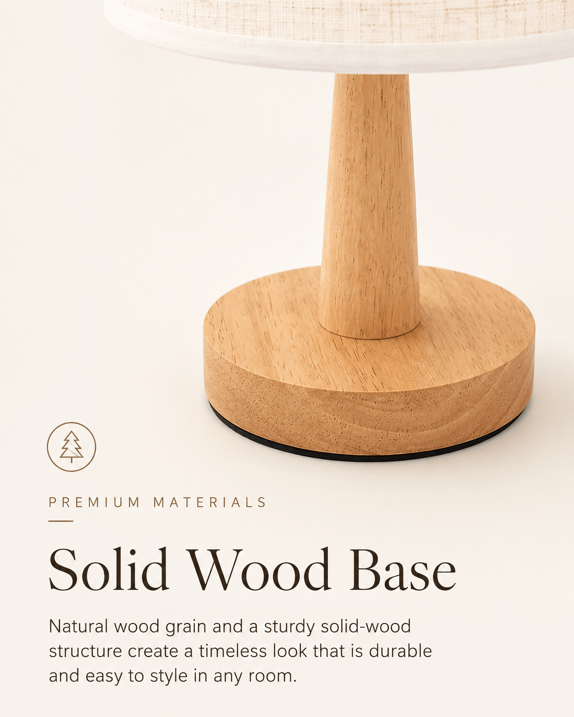 Flora | Nordic Wooden Bedside Lamp - Luma House