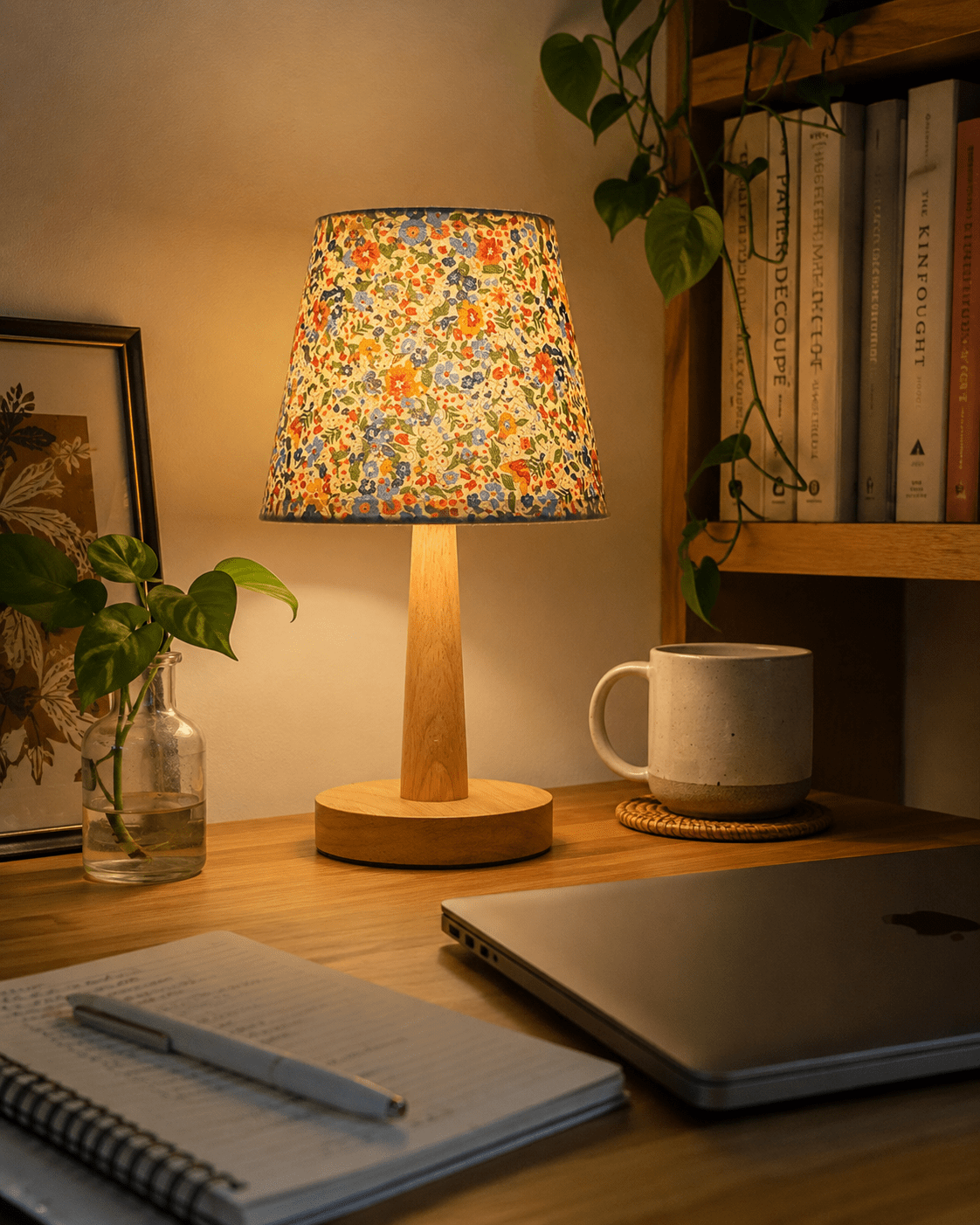 Flora | Nordic Wooden Bedside Lamp - Luma House
