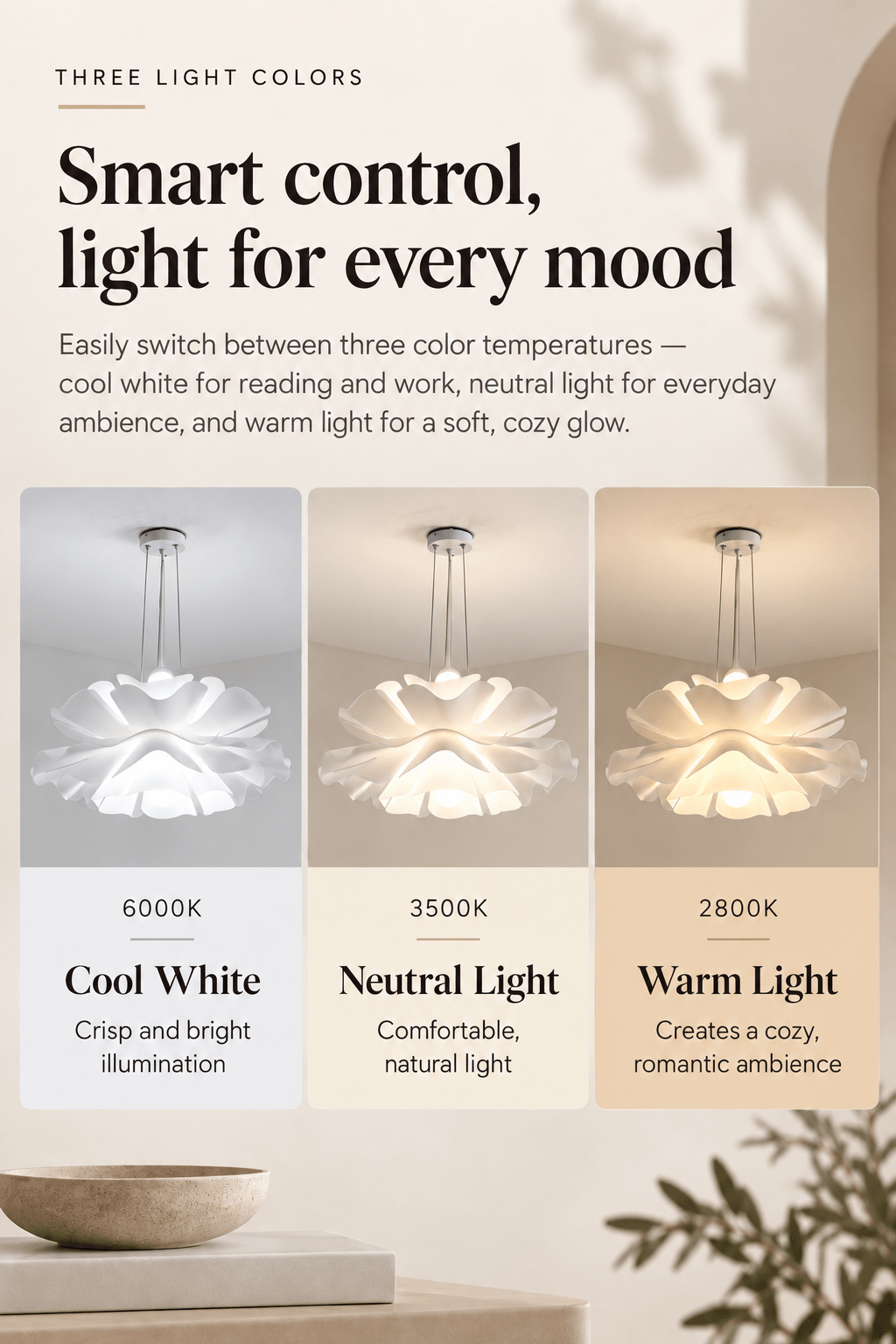 Hana | Layered Acrylic Petal Pendant - Luma House