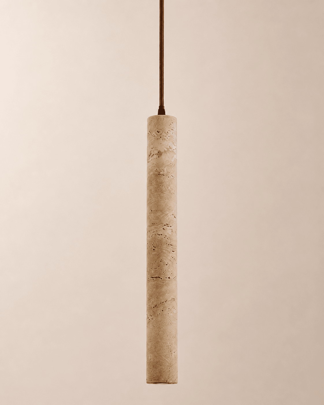 Hashira | Travertine Cylinder Pendant Light - Luma House