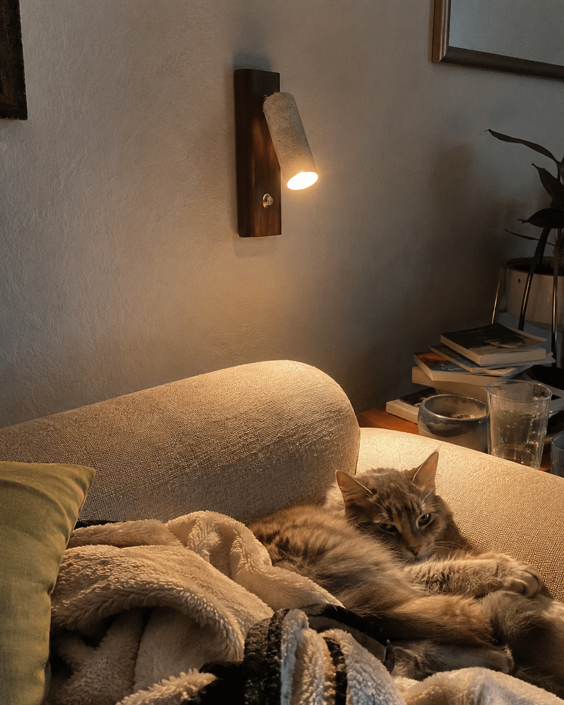 Iwa | Travertine Pivot Wall Sconce - Luma House