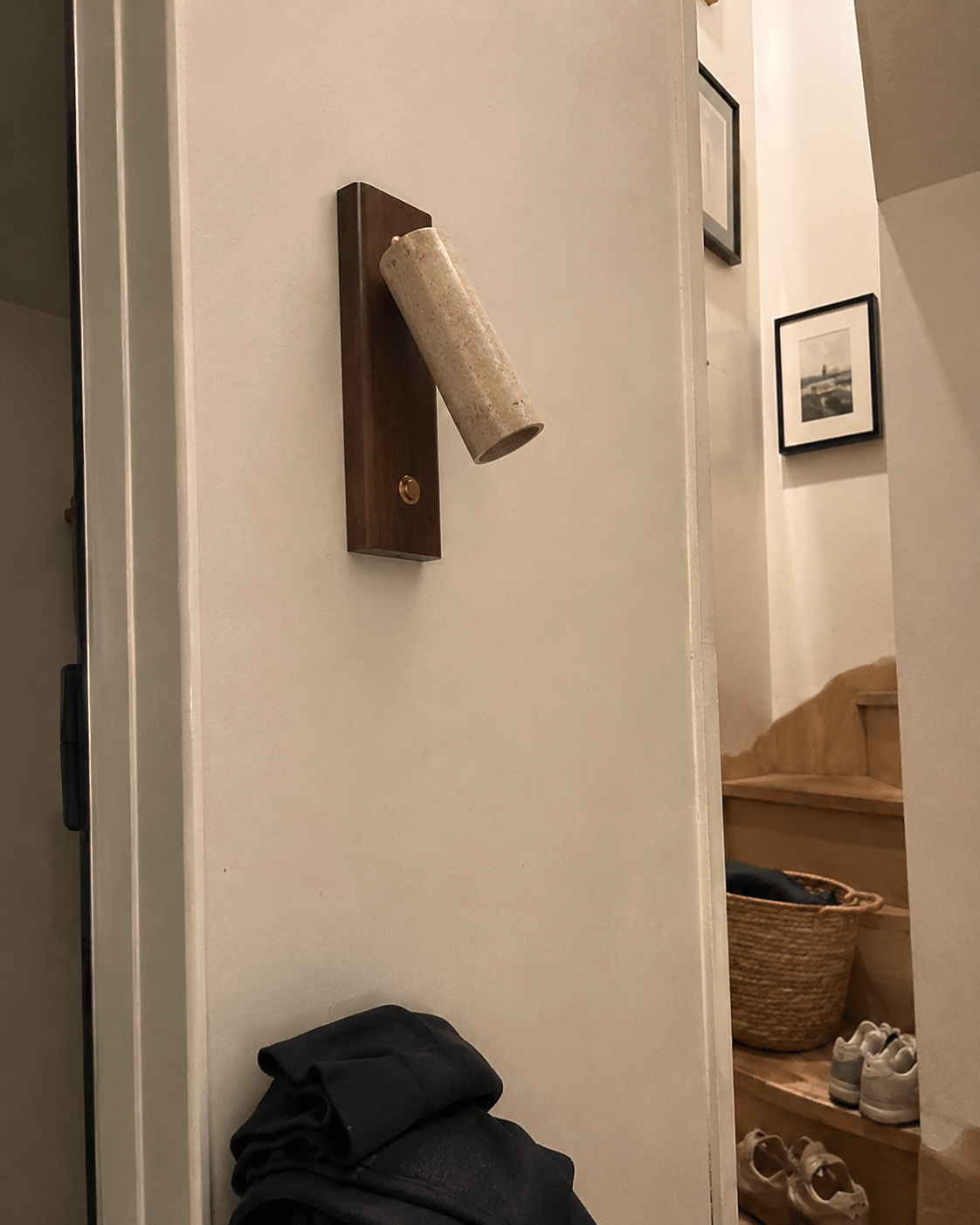 Iwa | Travertine Pivot Wall Sconce - Luma House