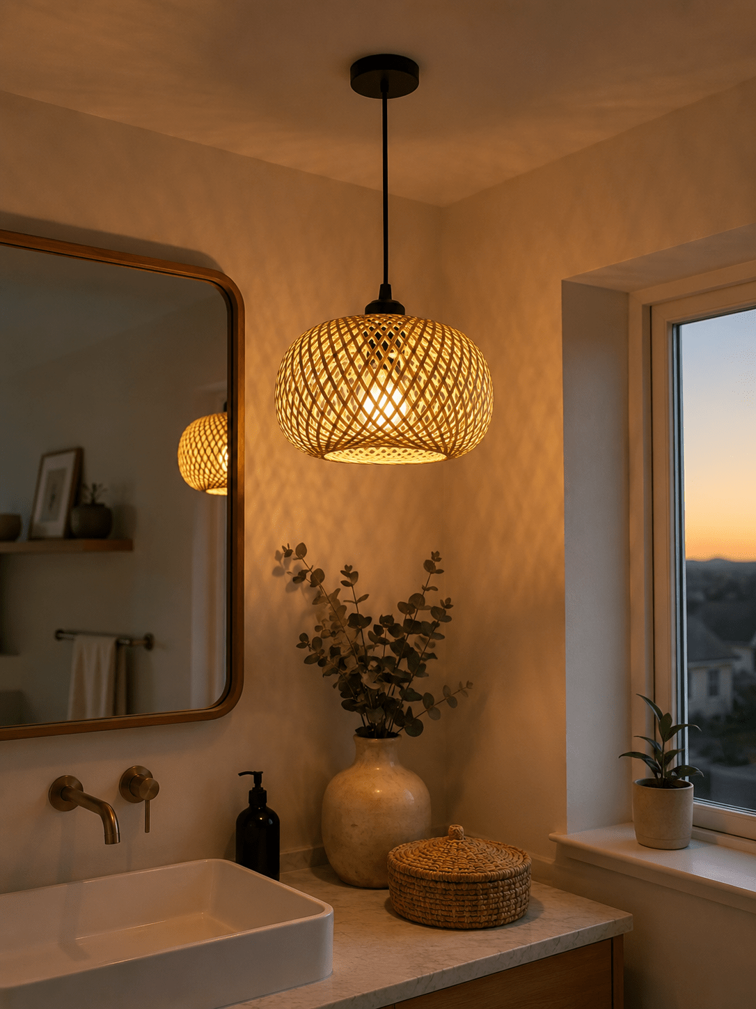 Kago | Woven Rattan Pendant Light - Luma House