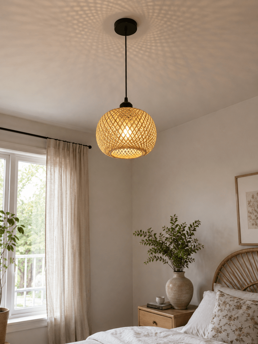 Kago | Woven Rattan Pendant Light - Luma House
