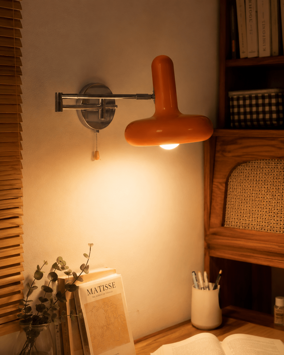 Leva | Swing Arm Wall Lamp Adjustable Reading Bedside Sconce - Luma House