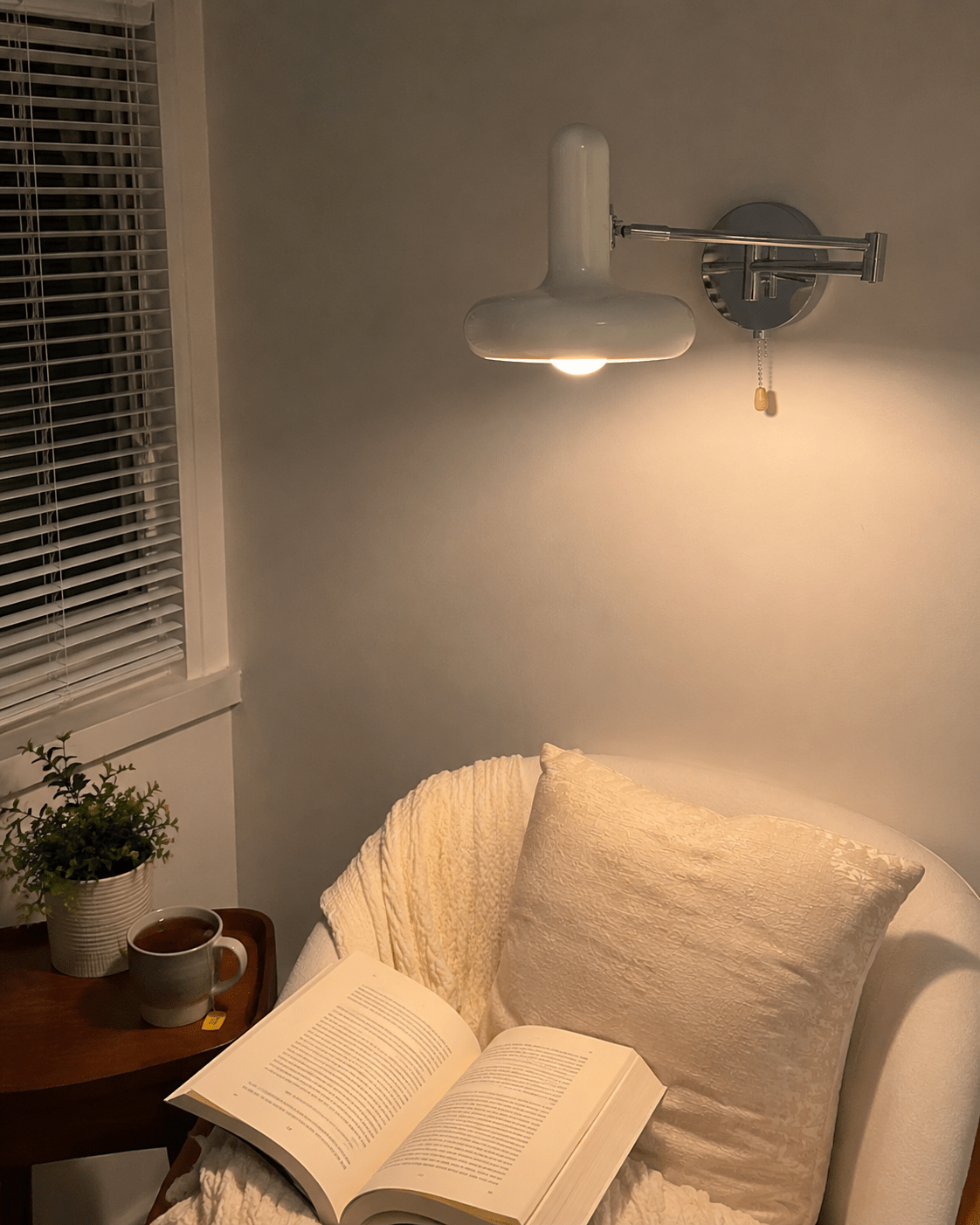 Leva | Swing Arm Wall Lamp Adjustable Reading Bedside Sconce - Luma House