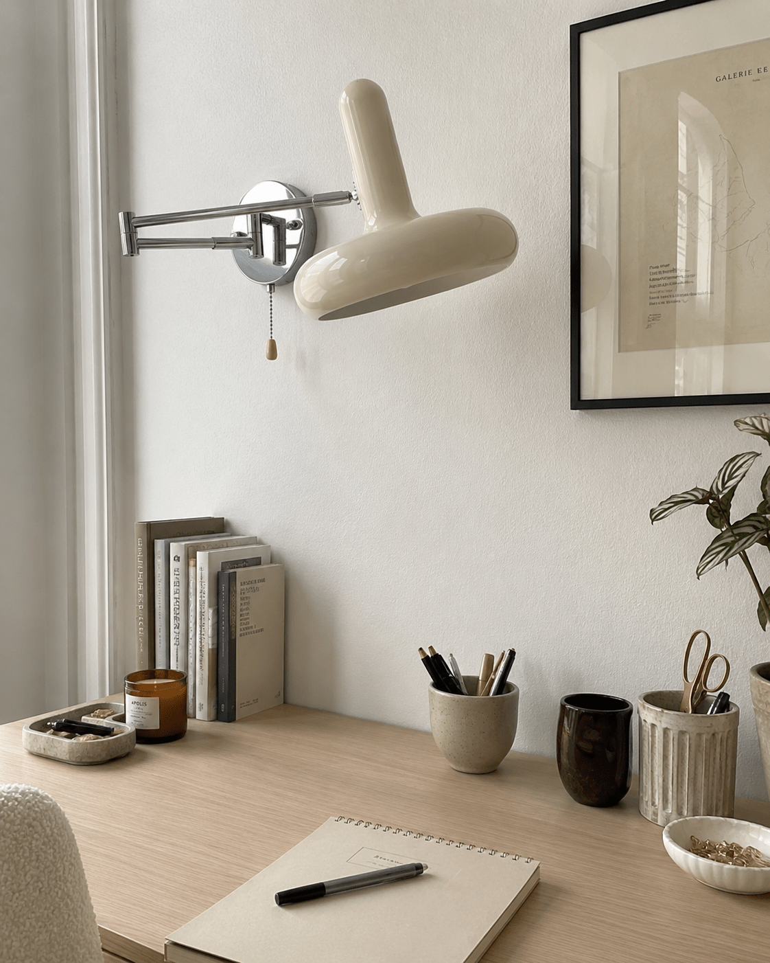 Leva | Swing Arm Wall Lamp Adjustable Reading Bedside Sconce - Luma House