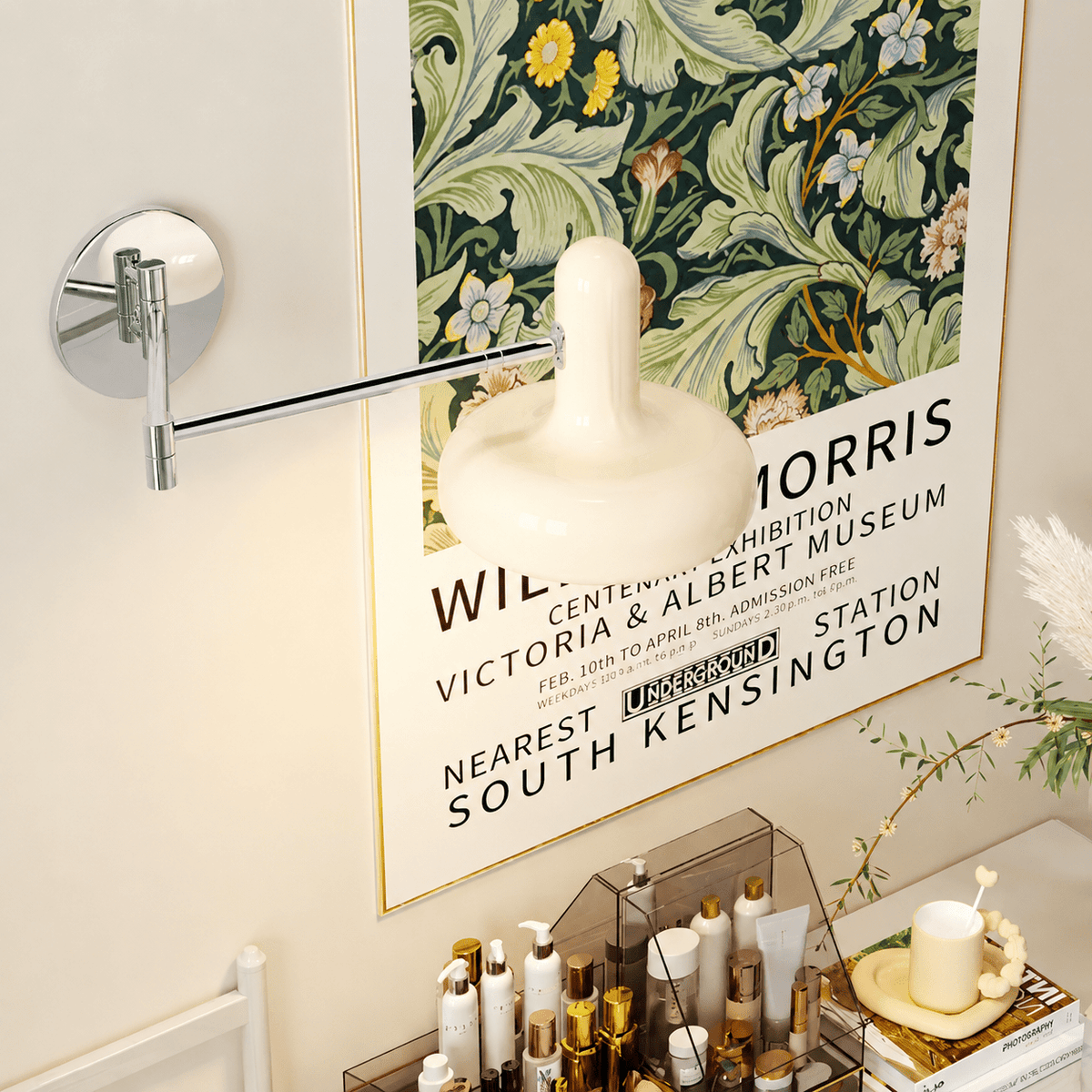 Leva | Swing Arm Wall Lamp Adjustable Reading Bedside Sconce - Luma House