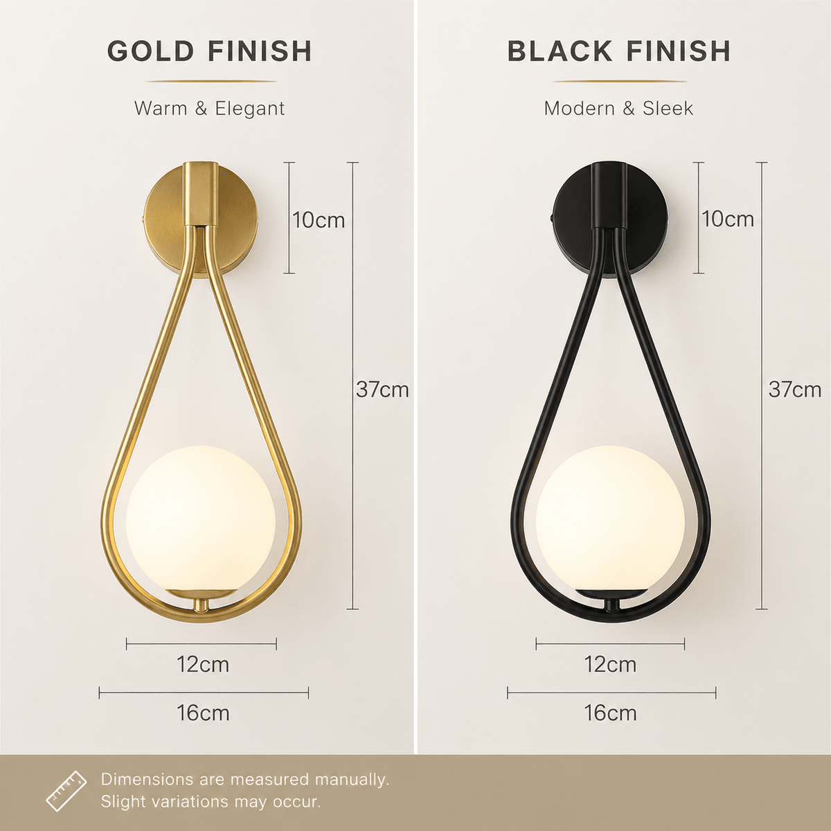 Luna |Drop Glass Ball LED Wall Sconce - Luma House