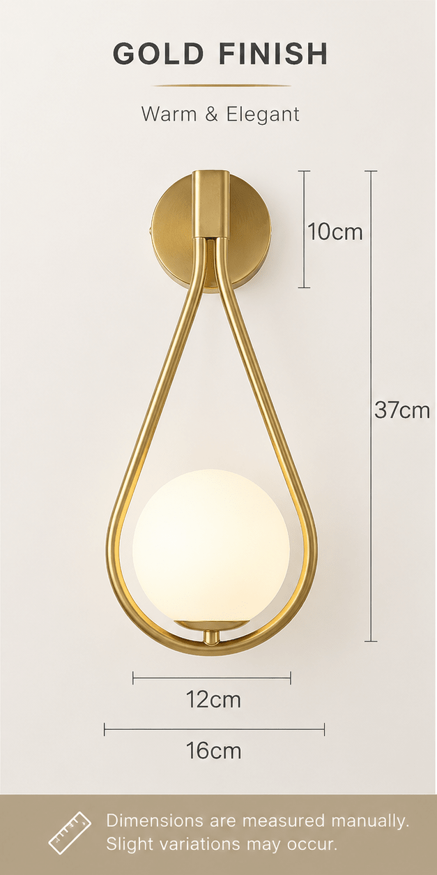 Luna |Drop Glass Ball LED Wall Sconce - Luma House