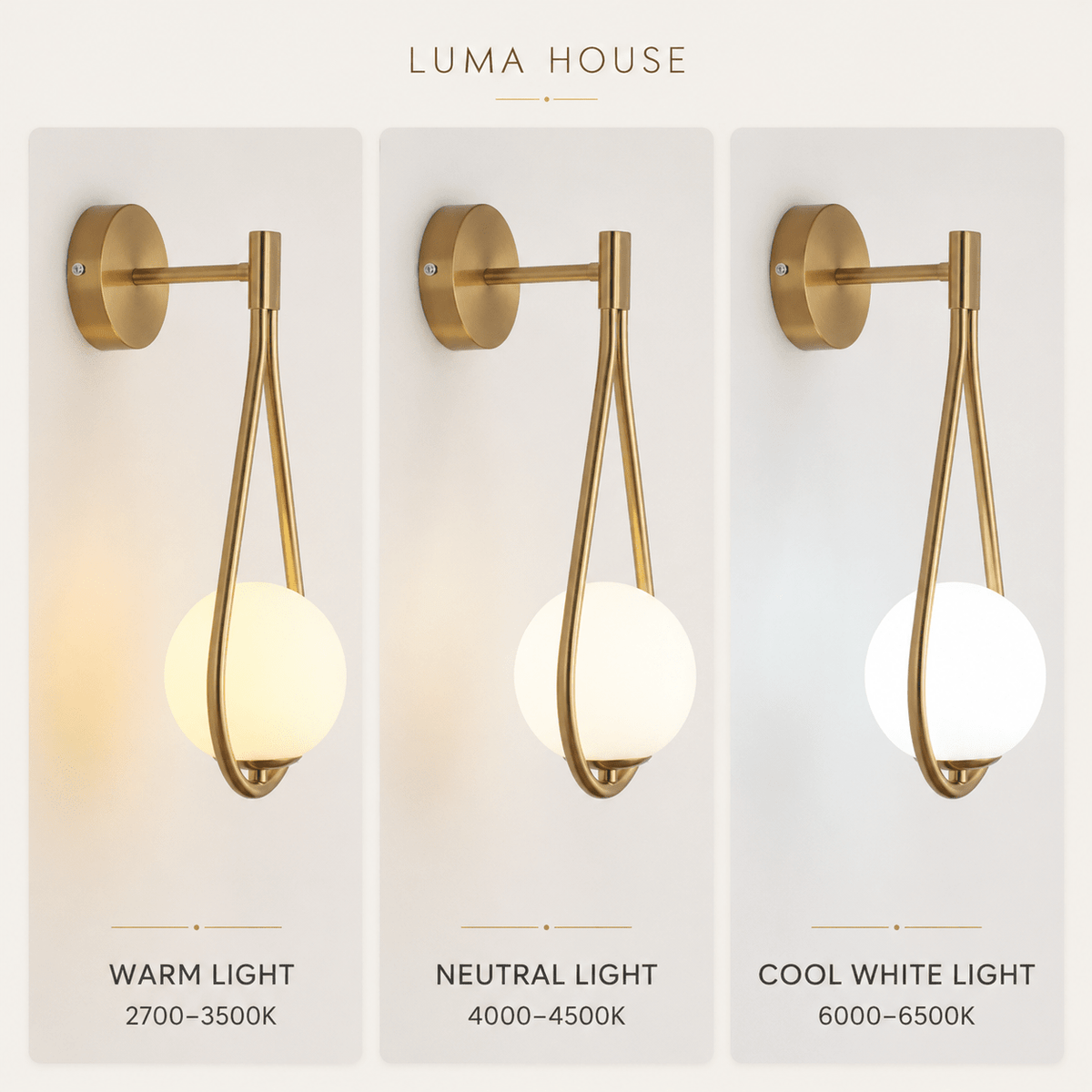 Luna |Drop Glass Ball LED Wall Sconce - Luma House