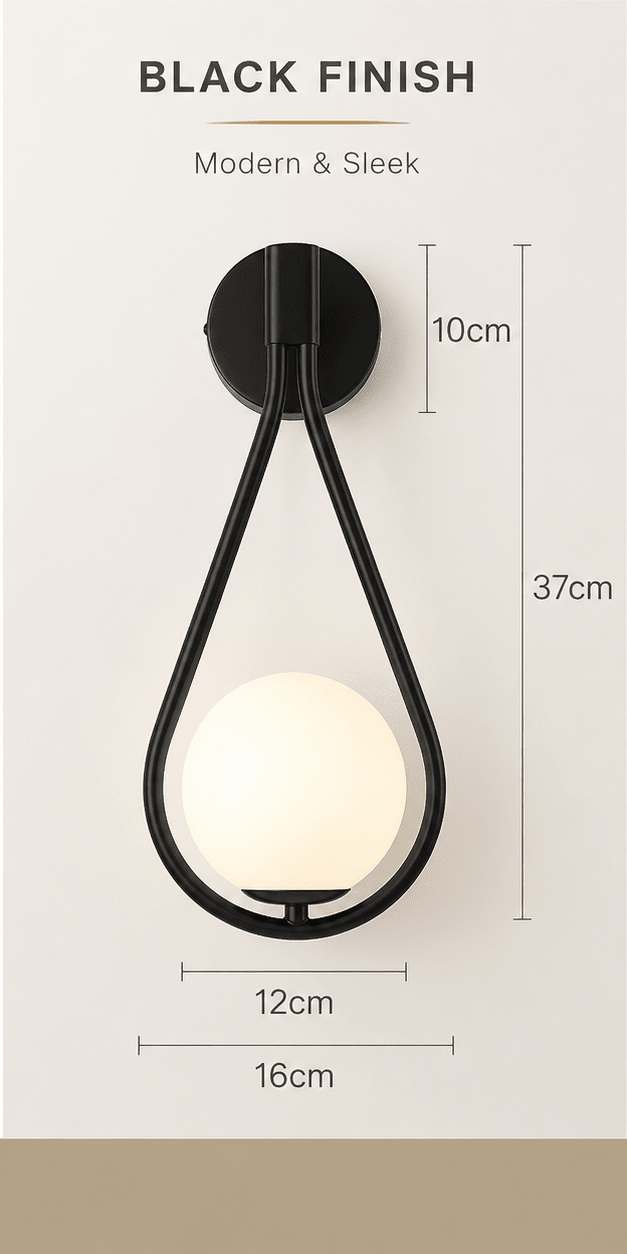 Luna |Drop Glass Ball LED Wall Sconce - Luma House