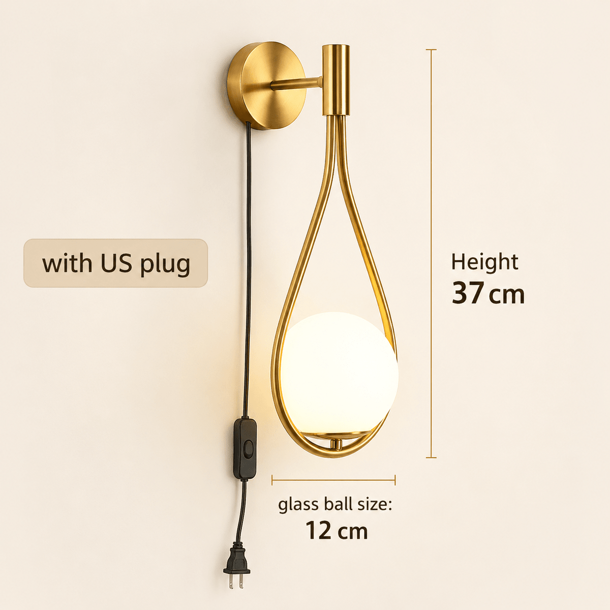Luna |Drop Glass Ball LED Wall Sconce - Luma House