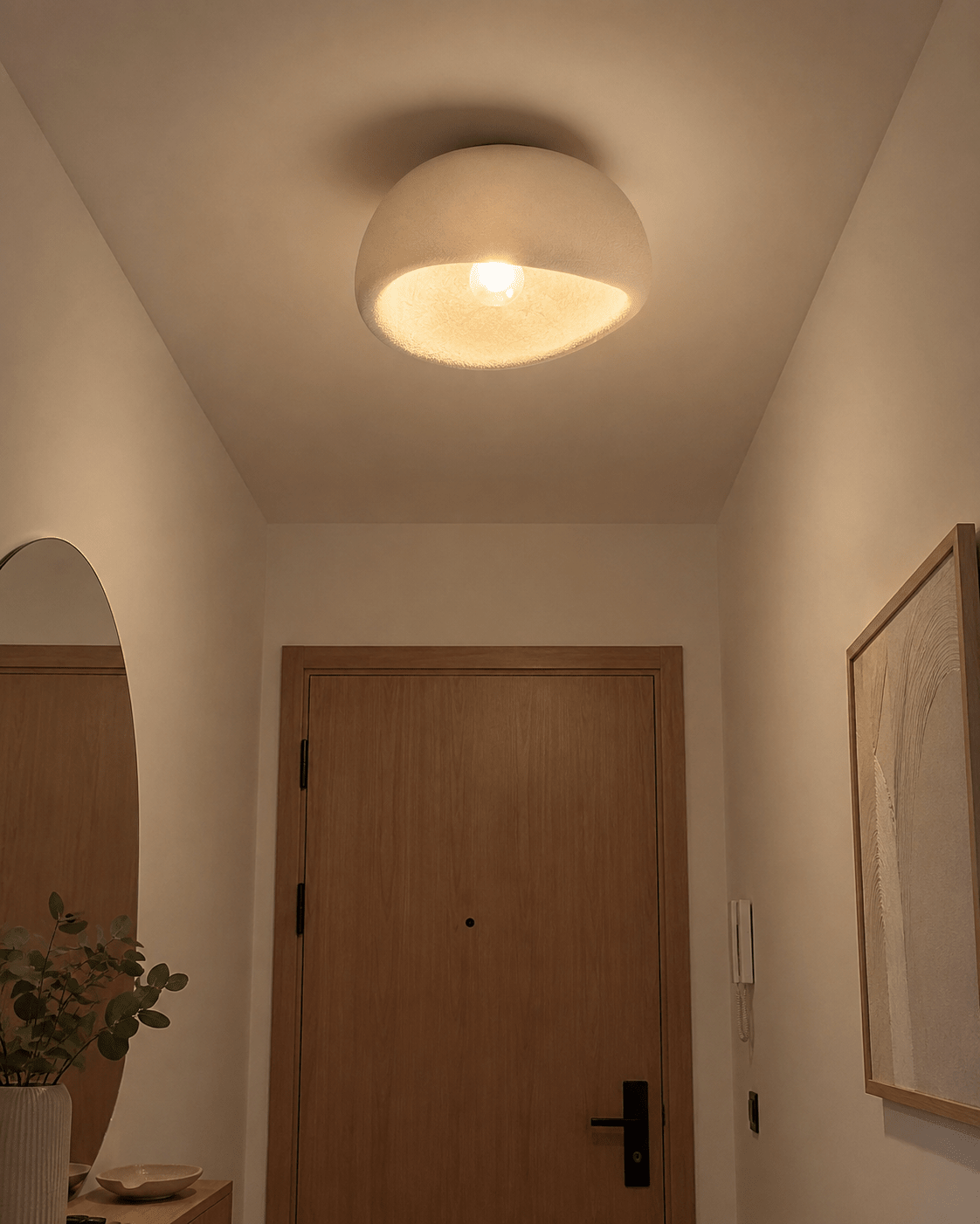 Luna | Wabi-Sabi Half-Dome Ceiling Light - Luma House