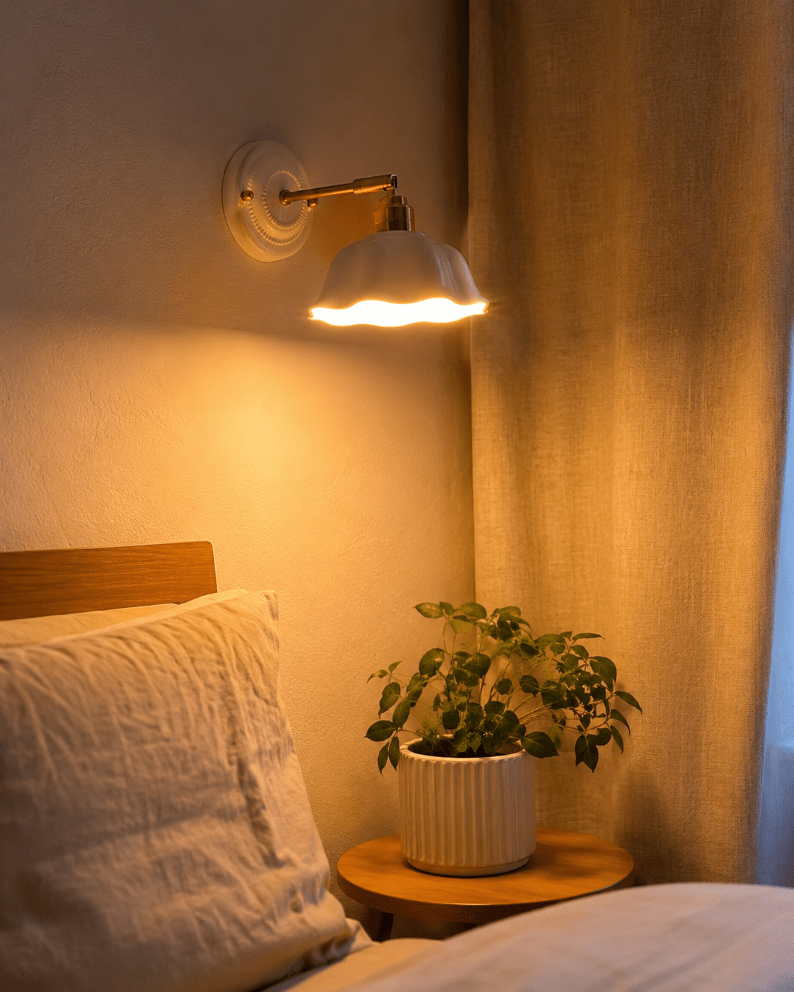 Margot | White Ceramic Copper Wall Sconce - Luma House