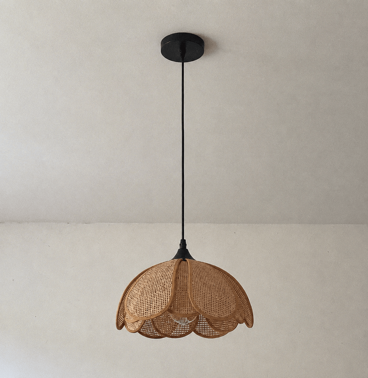Maribel | Rattan Flower Pendant Light - Luma House