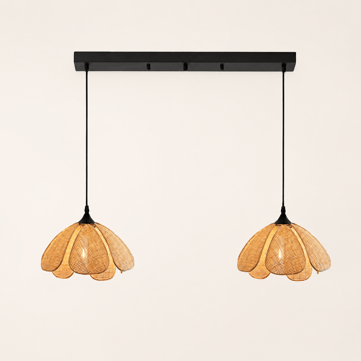 Maribel | Rattan Flower Pendant Light - Luma House