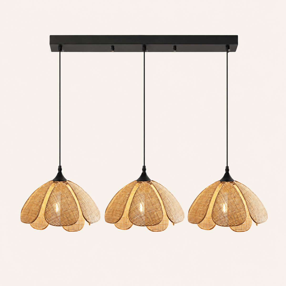 Maribel | Rattan Flower Pendant Light - Luma House