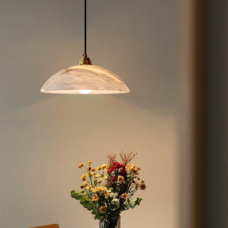 Marisol | Copper Marble Round Chandelier - Luma House