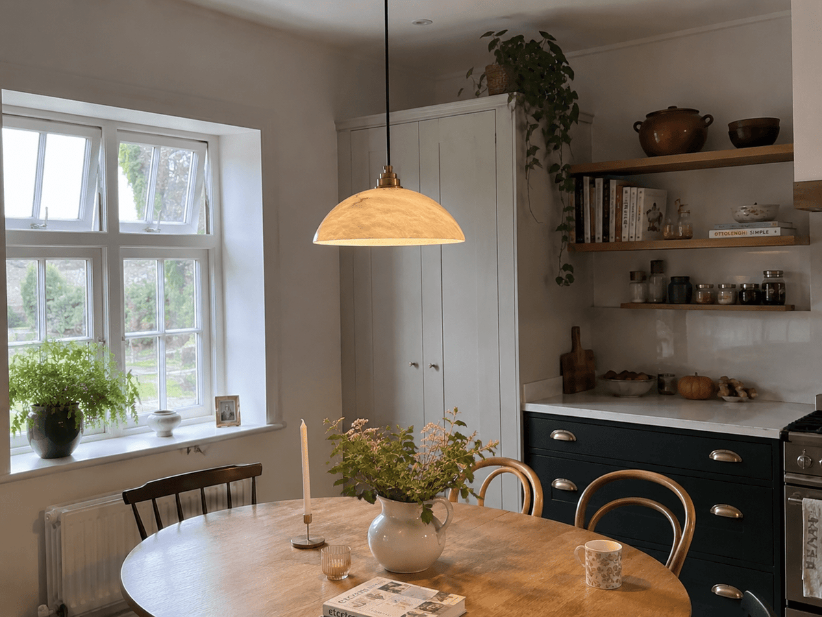 Marisol | Copper Marble Round Chandelier - Luma House