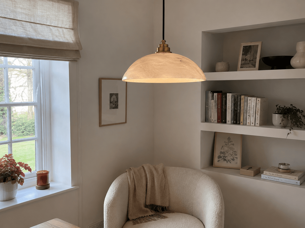 Marisol | Copper Marble Round Chandelier - Luma House