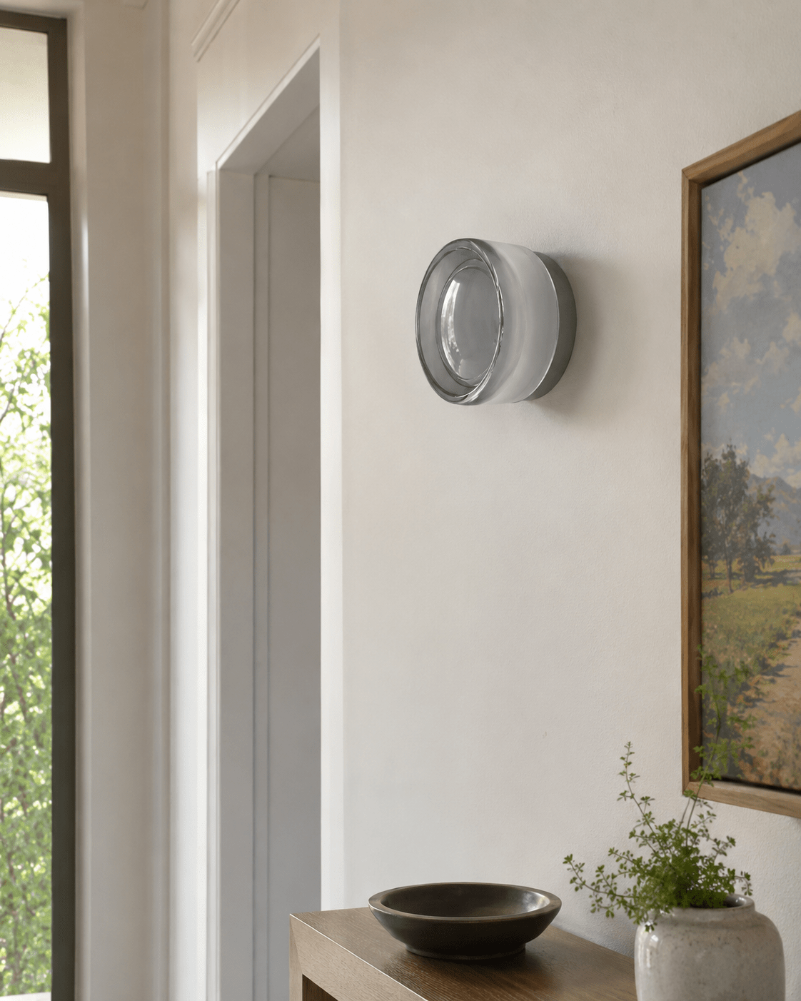 Noa | Round Glass Wall Sconce - Luma House