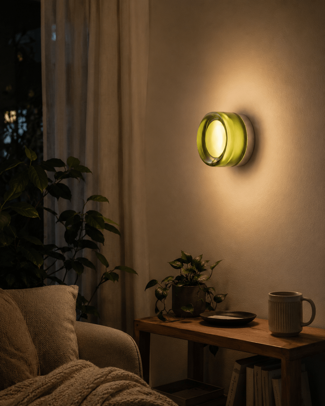 Noa | Round Glass Wall Sconce - Luma House