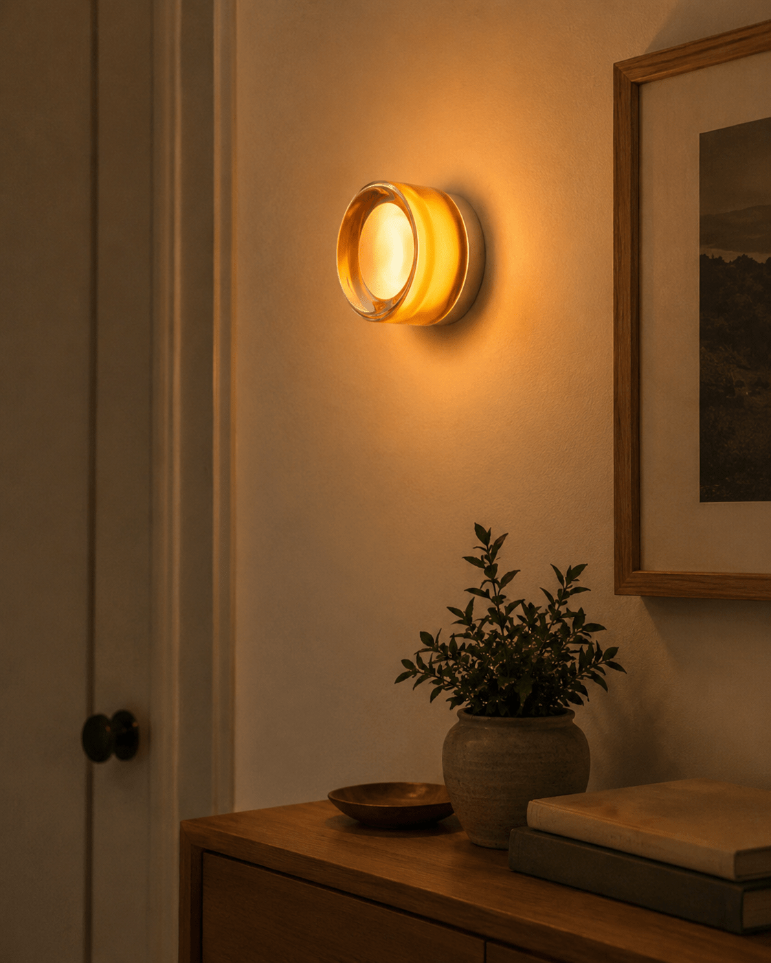 Noa | Round Glass Wall Sconce - Luma House