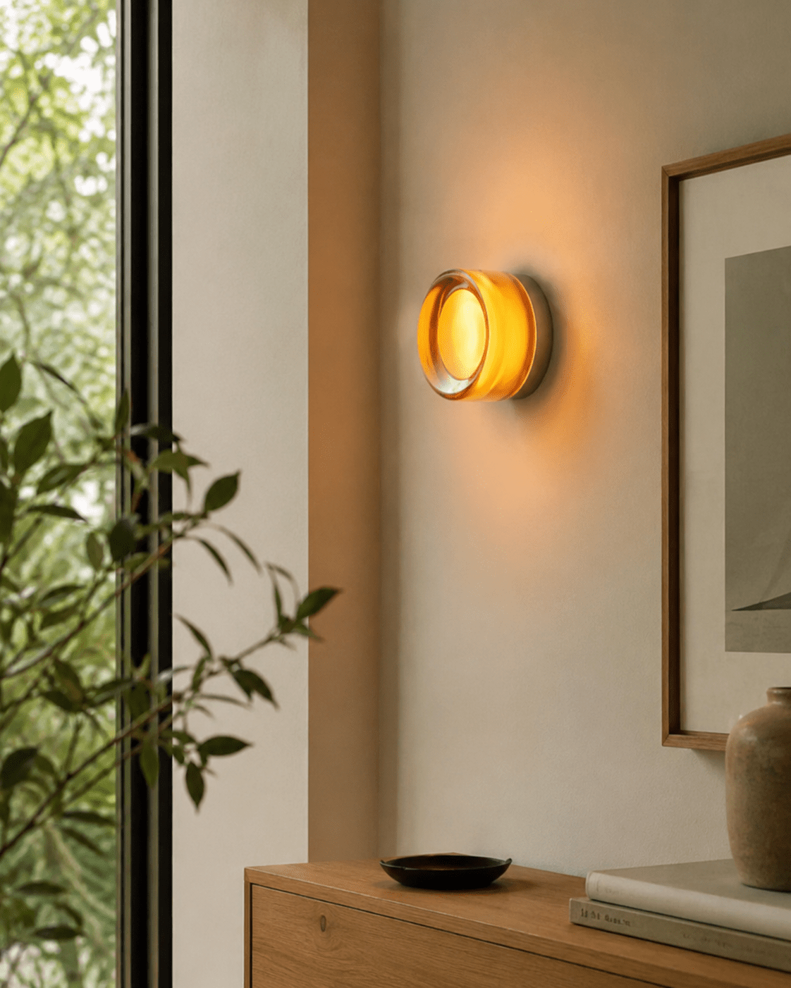 Noa | Round Glass Wall Sconce - Luma House