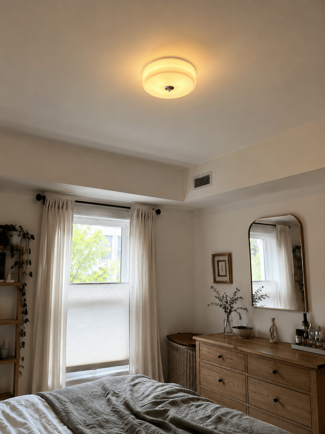 Nora | French Cream Halo Ceiling Light - Luma House