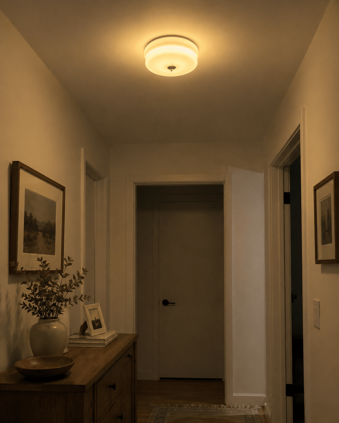 Nora | French Cream Halo Ceiling Light - Luma House
