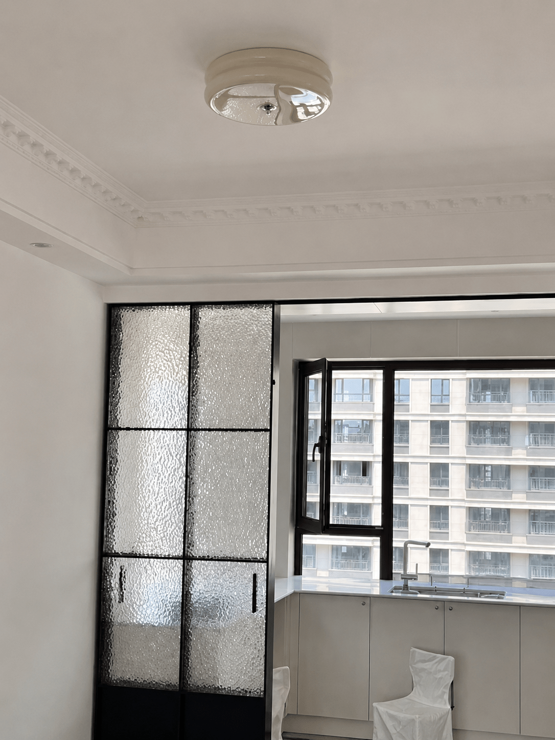Nora | French Cream Halo Ceiling Light - Luma House