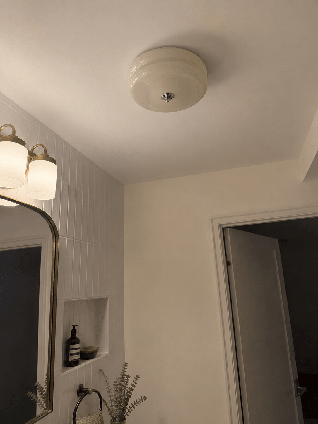 Nora | French Cream Halo Ceiling Light - Luma House