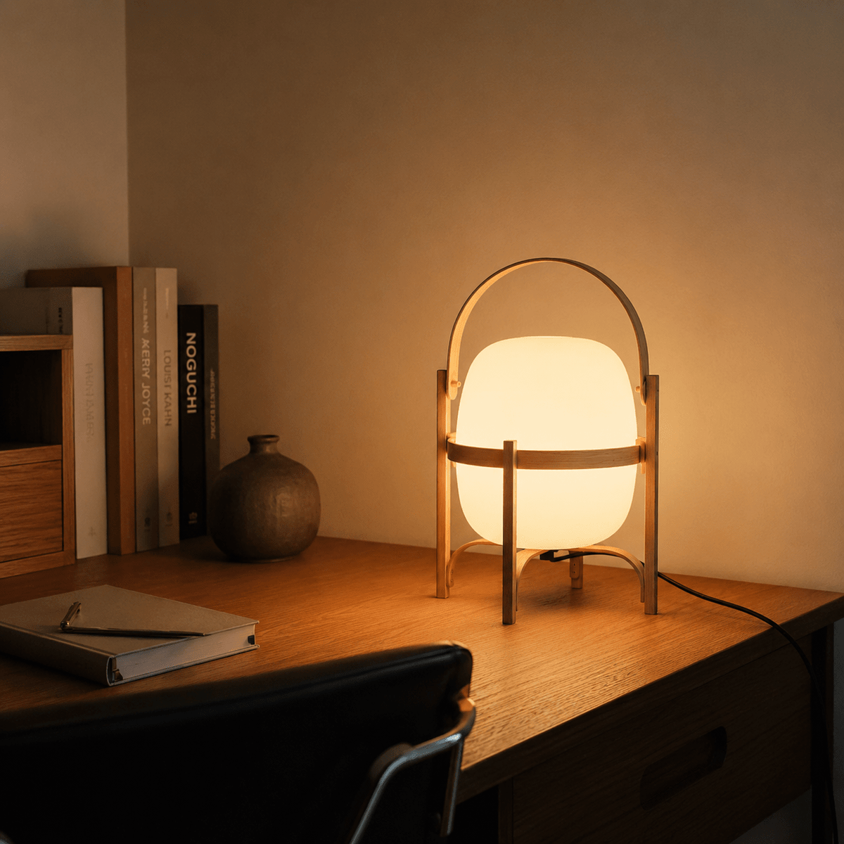 Obi | Japanese Basket Glass Table Lamp - Luma House