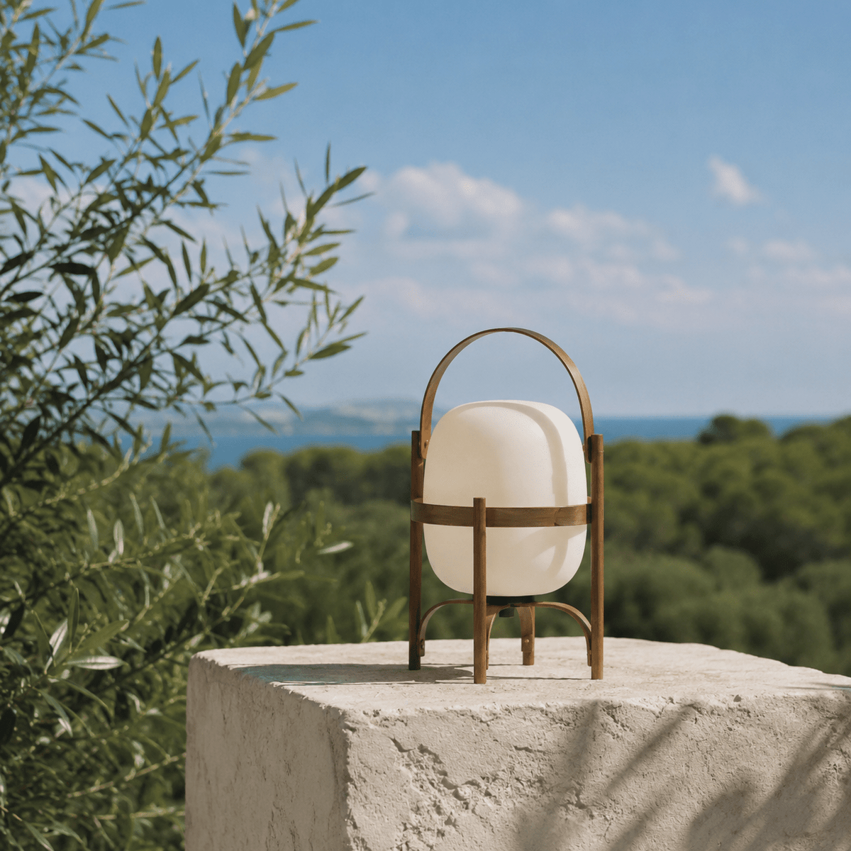 Obi | Japanese Basket Glass Table Lamp - Luma House