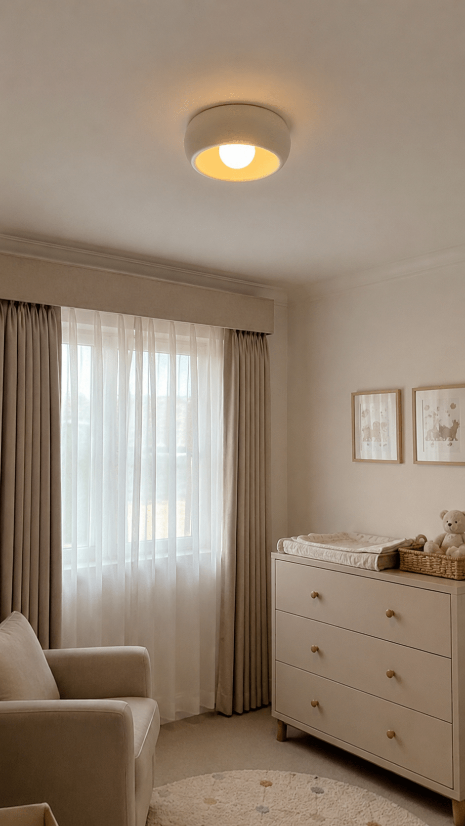 Orba | Wabi-Sabi Dome Flush Mount Ceiling Light - Luma House
