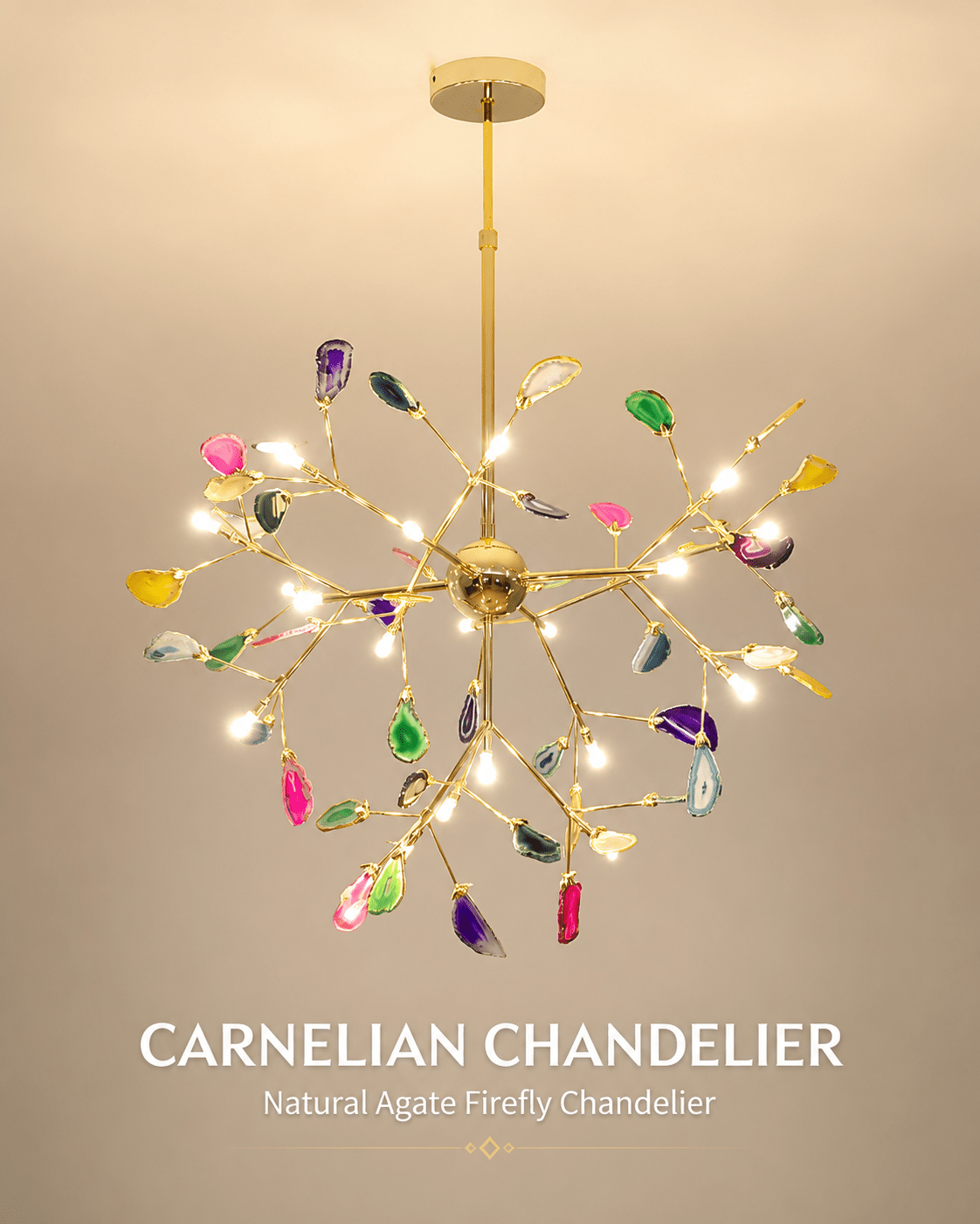 Orion | Nordic Firefly Onyx Chandelier - Luma House