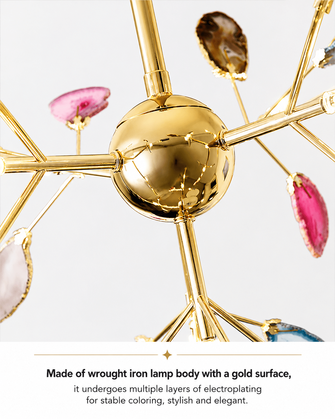 Orion | Nordic Firefly Onyx Chandelier - Luma House